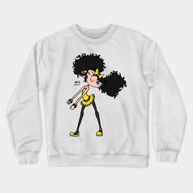 Izzy Yellow Crewneck Sweatshirt by TeeJay93